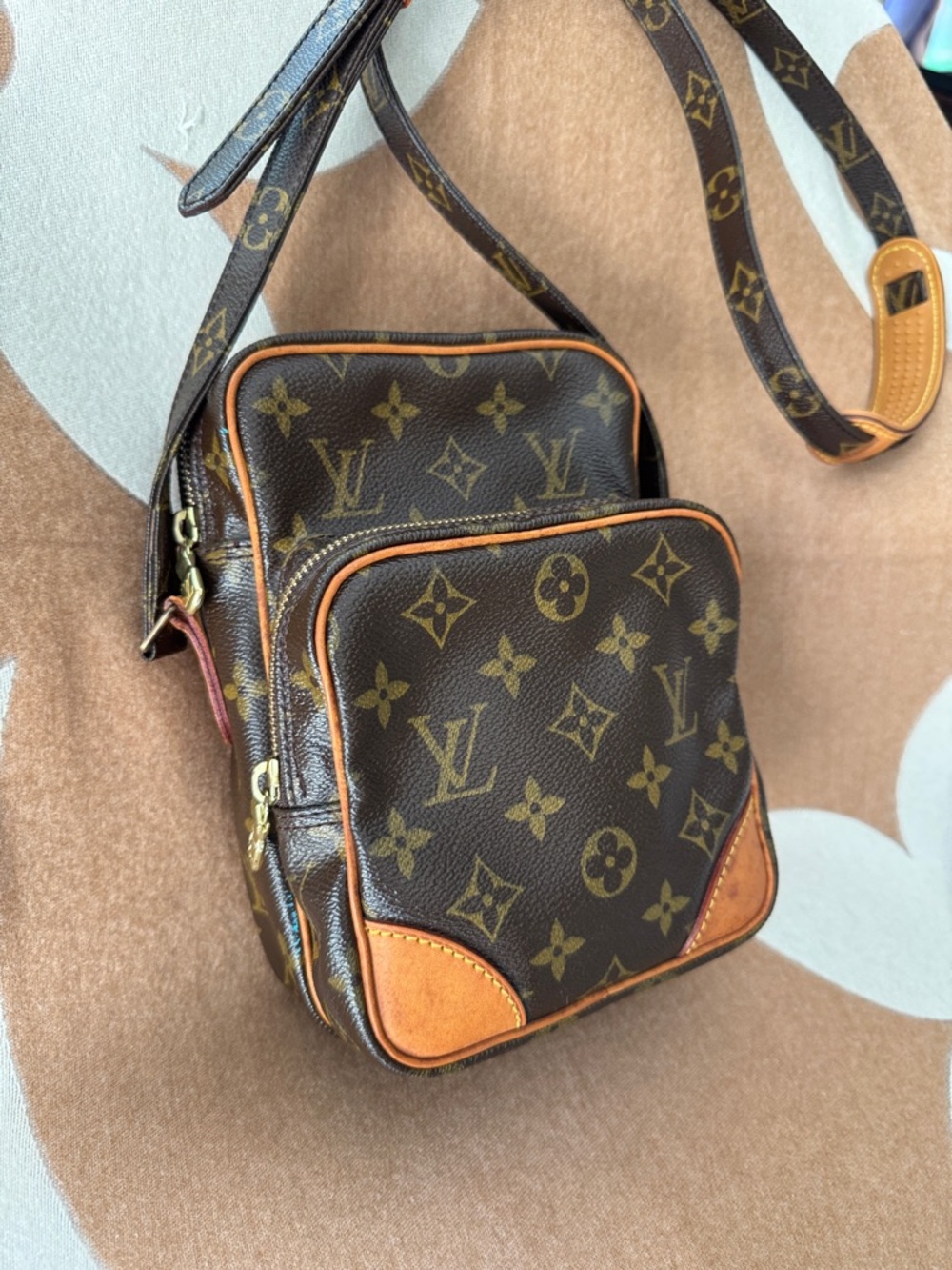Louis Vuitton Monogram Crossbody Amazon PM Bag in Brown and Tan